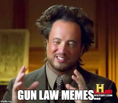 Ancient Aliens | GUN LAW MEMES... | image tagged in memes,ancient aliens | made w/ Imgflip meme maker