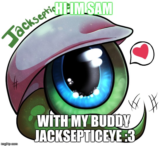 HI IM SAM; WITH MY BUDDY JACKSEPTICEYE :3 | image tagged in jacksepticeye | made w/ Imgflip meme maker
