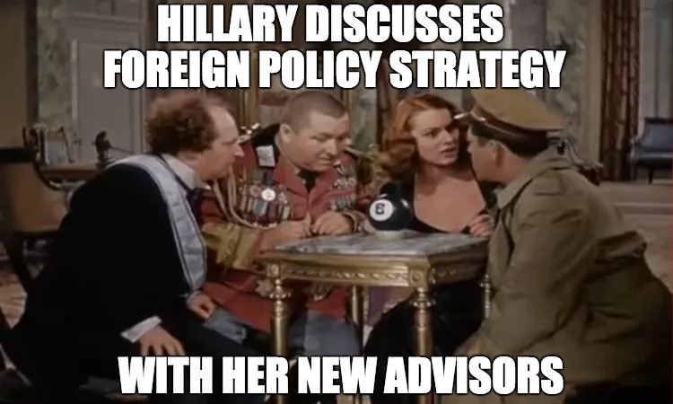 Hillary Hitler | HILLARY DISCUSSES FOREIGN POLICY STRATEGY; WITH HER NEW ADVISORS | image tagged in hillary clinton,liar,nazi,hitler,donald trump,big tits | made w/ Imgflip meme maker