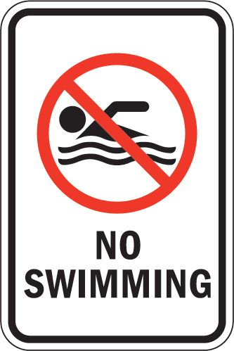High Quality No swimming Blank Meme Template
