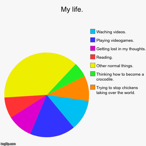 Colorful life.... | image tagged in funny,pie charts | made w/ Imgflip chart maker
