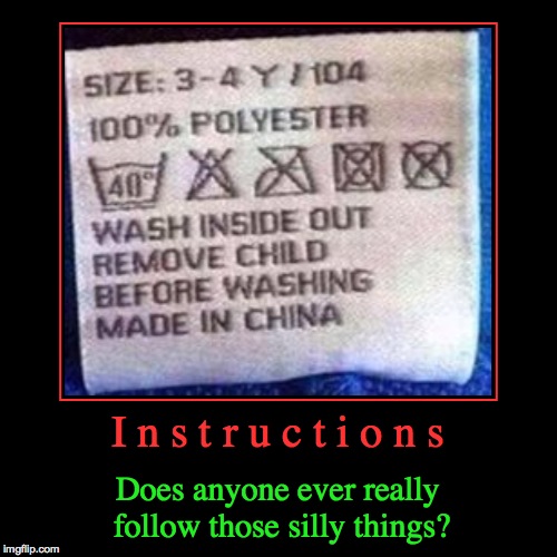 I wonder how many people wondered if they needed to remove their child before reading this... -_- | image tagged in funny,demotivationals,memes,lol,instructions,silly | made w/ Imgflip demotivational maker
