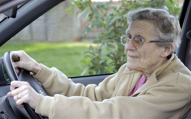 Old Lady Driving Blank Meme Template