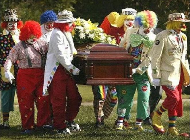 Clown funeral Blank Meme Template