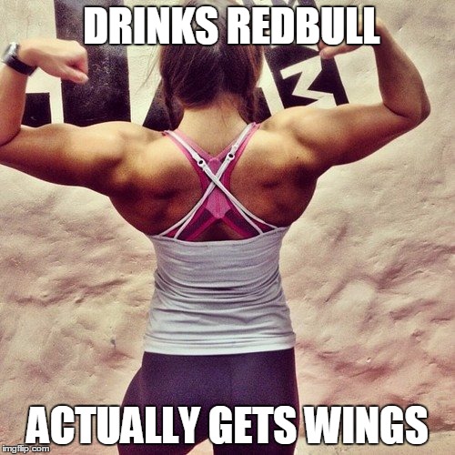 DRINKS REDBULL; ACTUALLY GETS WINGS | made w/ Imgflip meme maker
