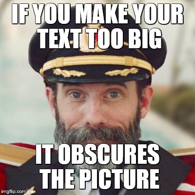 IF YOU MAKE YOUR TEXT TOO BIG IT OBSCURES THE PICTURE | made w/ Imgflip meme maker