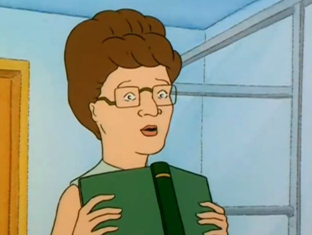 High Quality Peggy Hill Book Blank Meme Template