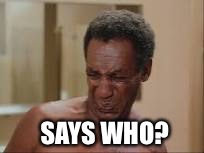 SAYS WHO? | made w/ Imgflip meme maker