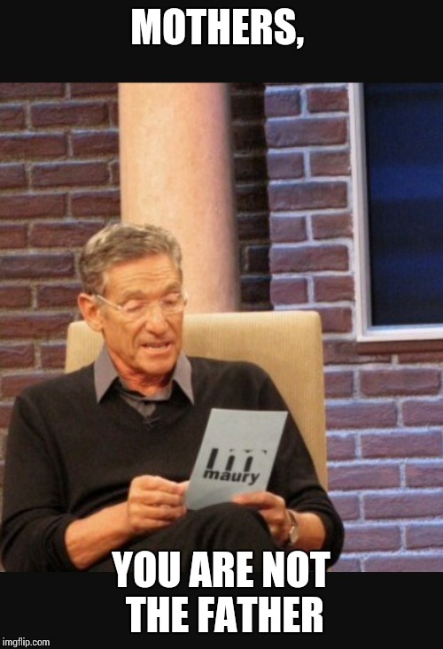 Maury Results | MOTHERS, YOU ARE NOT THE FATHER | image tagged in maury results | made w/ Imgflip meme maker
