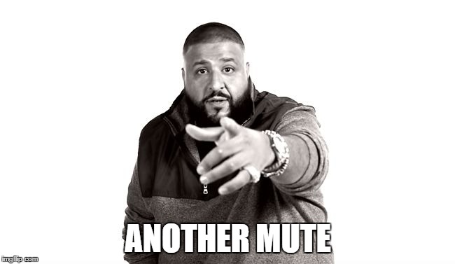 DJ Khaled Another One | ANOTHER MUTE | image tagged in dj khaled another one | made w/ Imgflip meme maker