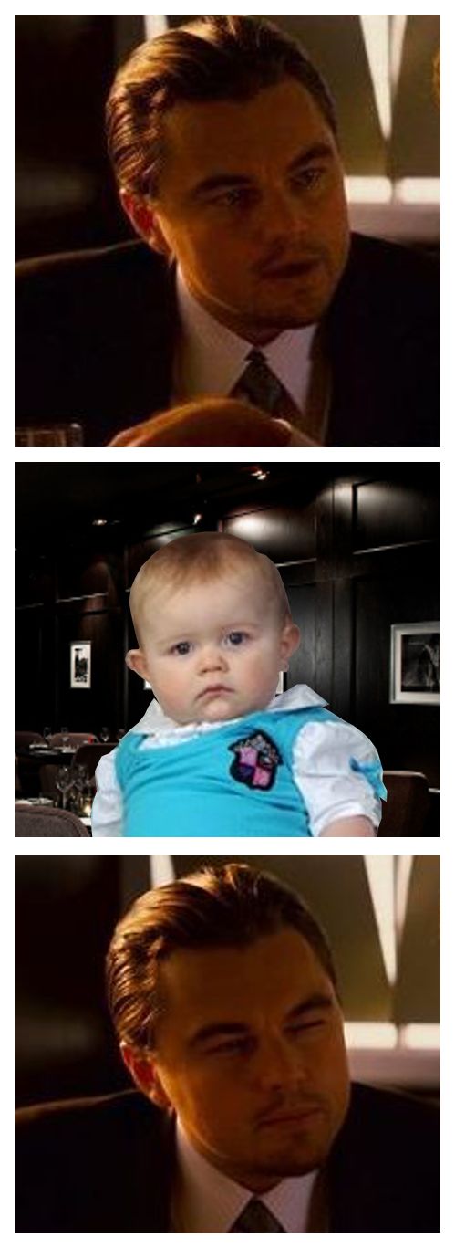 Leonardo Inception With Dad Joke Baby Blank Meme Template