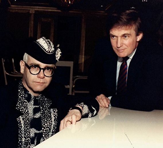 Donald Trump and Elton John Blank Meme Template