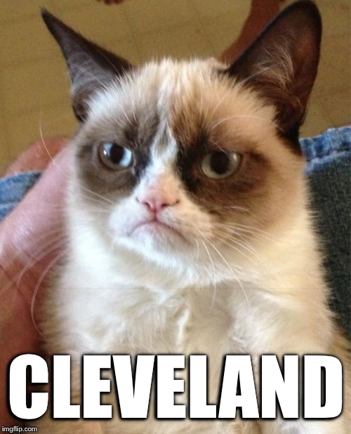 Grumpy Cat Meme | CLEVELAND | image tagged in memes,grumpy cat | made w/ Imgflip meme maker