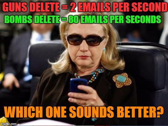 GUNS DELETE = 2 EMAILS PER SECOND BOMBS DELETE = 80 EMAILS PER SECONDS WHICH ONE SOUNDS BETTER? | made w/ Imgflip meme maker