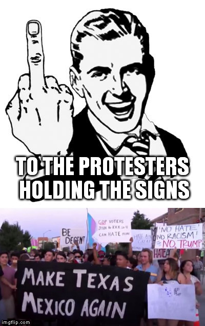 Wonder Why Illegal Immigration is Unpopular in Texas? | TO THE PROTESTERS HOLDING THE SIGNS | image tagged in memes,funny,illegal immigration | made w/ Imgflip meme maker