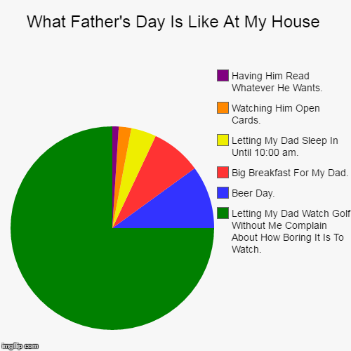 Oh Boy... | image tagged in funny,pie charts,golf,beer,father's day,dad | made w/ Imgflip chart maker