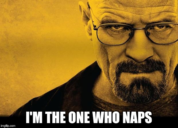 Breaking bad | I'M THE ONE WHO NAPS | image tagged in breaking bad | made w/ Imgflip meme maker