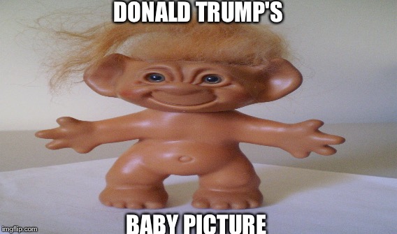 Donald Trump's Baby Picture  | DONALD TRUMP'S; BABY PICTURE | image tagged in donald trump,picture,baby | made w/ Imgflip meme maker