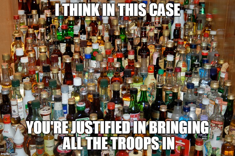 I THINK IN THIS CASE YOU'RE JUSTIFIED IN BRINGING ALL THE TROOPS IN | made w/ Imgflip meme maker