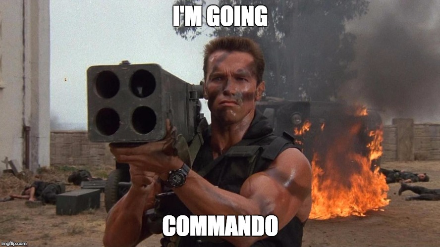 Commando | I'M GOING; COMMANDO | image tagged in commando | made w/ Imgflip meme maker