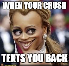 My love life | WHEN YOUR CRUSH; TEXTS YOU BACK | image tagged in google images | made w/ Imgflip meme maker