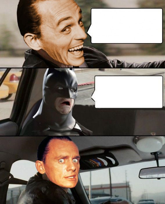 High Quality The Riddler Driving Blank Meme Template
