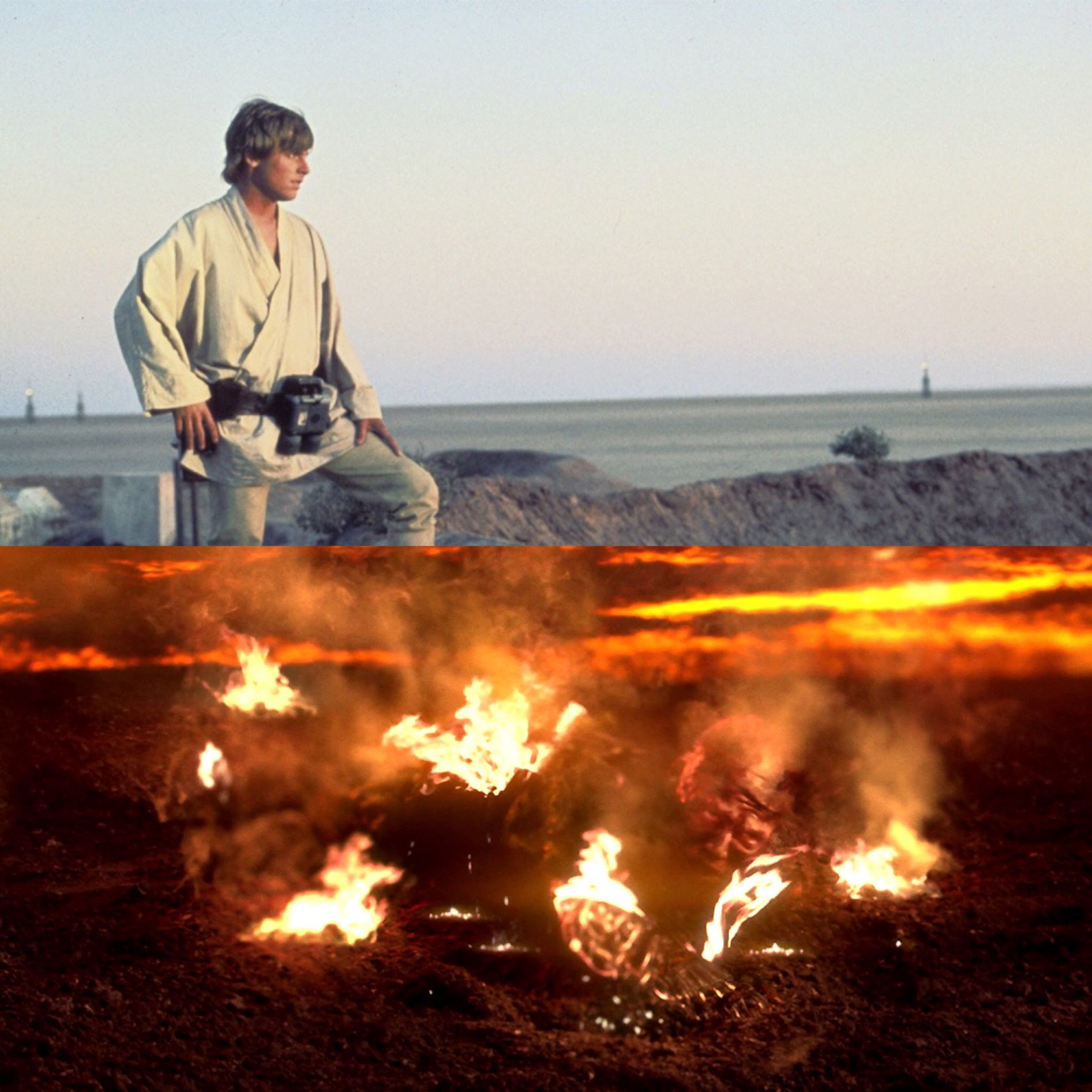 Luke and Anakin Skywalker Blank Meme Template