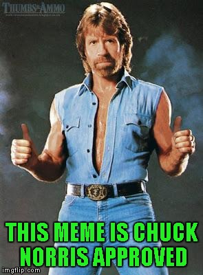 THIS MEME IS CHUCK NORRIS APPROVED | made w/ Imgflip meme maker