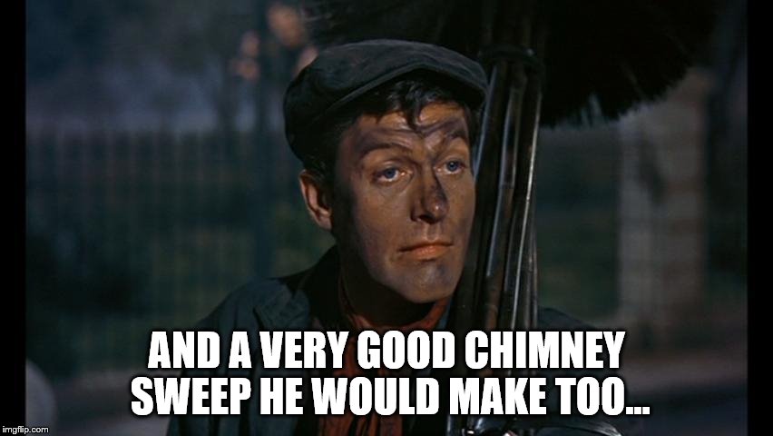 AND A VERY GOOD CHIMNEY SWEEP HE WOULD MAKE TOO... | made w/ Imgflip meme maker