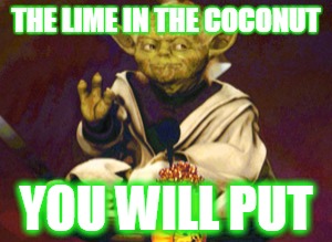 THE LIME IN THE COCONUT YOU WILL PUT | made w/ Imgflip meme maker