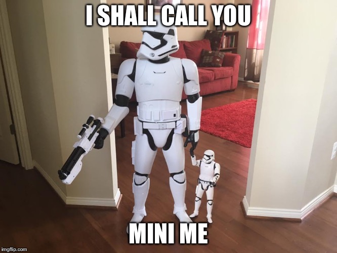 I SHALL CALL YOU; MINI ME | image tagged in star wars,stormtrooper,austin powers | made w/ Imgflip meme maker