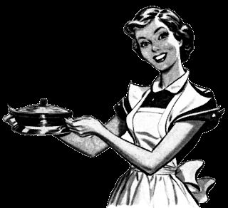 Vintage woman cooking Blank Meme Template