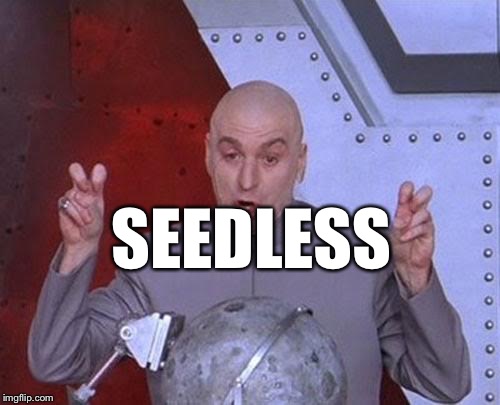 Dr Evil Laser Meme | SEEDLESS | image tagged in memes,dr evil laser | made w/ Imgflip meme maker