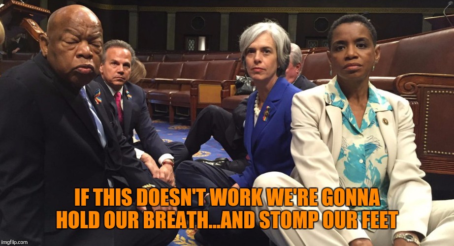 We'll take our toys and go home!  | IF THIS DOESN'T WORK WE'RE GONNA HOLD OUR BREATH...AND STOMP OUR FEET | image tagged in democrats,protest | made w/ Imgflip meme maker