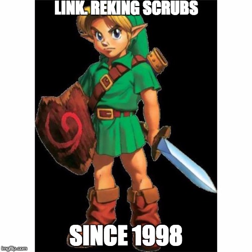 LINK. REKING SCRUBS; SINCE 1998 | image tagged in link reks scrub | made w/ Imgflip meme maker