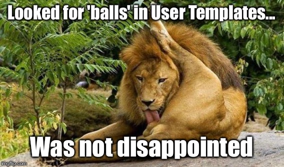 Looked for 'balls' in User Templates... Was not disappointed | made w/ Imgflip meme maker