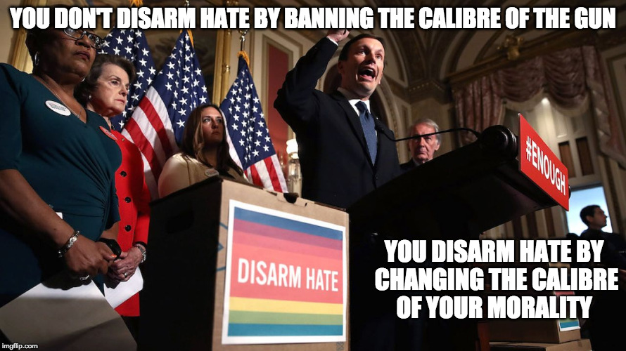 The key is education not ignorance | YOU DON'T DISARM HATE BY BANNING THE CALIBRE OF THE GUN; YOU DISARM HATE BY CHANGING THE CALIBRE OF YOUR MORALITY | image tagged in gun control,nra,democrats,pelosi oh no | made w/ Imgflip meme maker