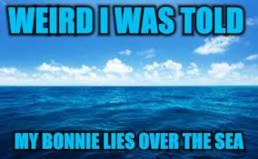 WEIRD I WAS TOLD MY BONNIE LIES OVER THE SEA | made w/ Imgflip meme maker