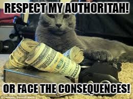 Eric Cartman's cat | RESPECT MY AUTHORITAH! OR FACE THE CONSEQUENCES! | image tagged in south park,eric cartman | made w/ Imgflip meme maker