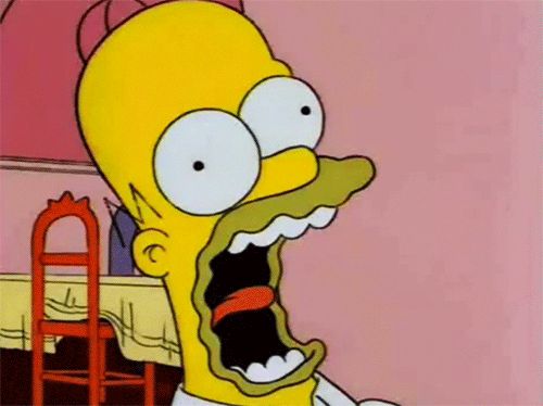 High Quality scared homer simpson Blank Meme Template