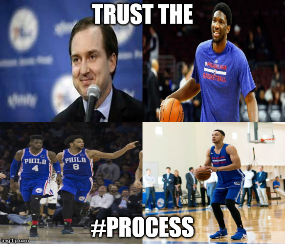 Trust the process |  TRUST THE; #PROCESS | image tagged in nba draft,hinkie,ben simmons,joel embiid,okafor | made w/ Imgflip meme maker