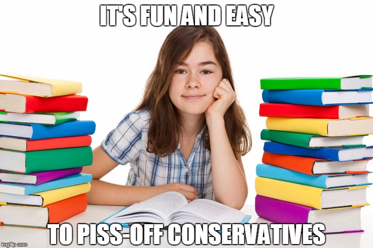 IT'S FUN AND EASY TO PISS-OFF CONSERVATIVES | made w/ Imgflip meme maker