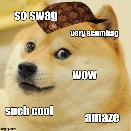 Doge | so swag; very scumbag; wow; such cool; amaze | image tagged in memes,doge,scumbag | made w/ Imgflip meme maker