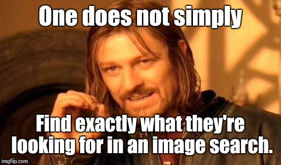 One Does Not Simply | One does not simply; Find exactly what they're looking for in an image search. | image tagged in memes,one does not simply | made w/ Imgflip meme maker