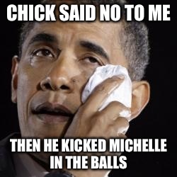 CHICK SAID NO TO ME THEN HE KICKED MICHELLE IN THE BALLS | made w/ Imgflip meme maker