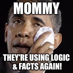 MOMMY THEY'RE USING LOGIC & FACTS AGAIN! | made w/ Imgflip meme maker