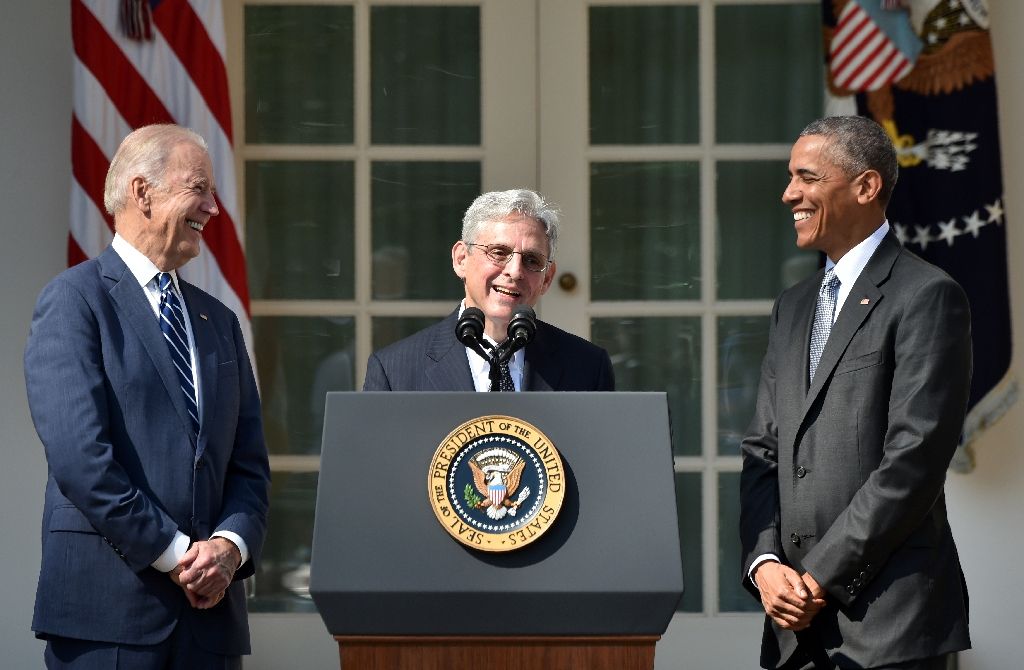 garland Biden Obama announcement  Blank Meme Template