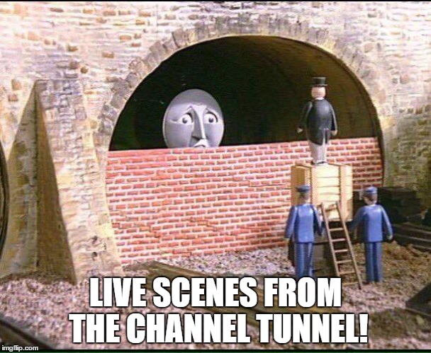 Live scenes from the channel tunnel! | LIVE SCENES FROM THE CHANNEL TUNNEL! | image tagged in david cameron,brexit,eu referendum | made w/ Imgflip meme maker