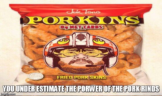 YOU UNDER ESTIMATE THE PORWER OF THE PORK RINDS | made w/ Imgflip meme maker