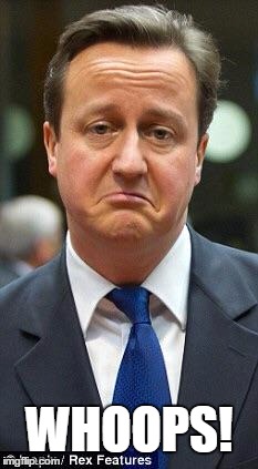 David cameron | WHOOPS! | image tagged in david cameron | made w/ Imgflip meme maker